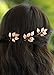 Missgrace Bridal Rose Gold Hair Pins Women Crystal Rhinestone Headpiece Wedding Leaf Hair Pins Clips Bridal Hair Jewelry Wedding Hair Accessories (pack of 3)