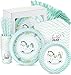 TRENDY BRANDY Baby Shower Party Supplies for Boy Horse Theme Party with Tableware Plates, Cups, Napkins, Cutlery Plus Blue Satin Mommy To Be Sash It's a Boy Gender Reveal Decoration Gifts, Serves 12
