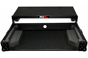 PROX LIVE PERFORMANCE GEAR ProX Flight Case for Numark MixTrack 3 Pro 3 and Platinum Digital Controller with Laptop Shelf - High-Density Foam for Interior Support - Protective Laminated 3/8" Plywood - X-MXTPRO3 LTBL