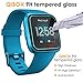 QIBOX Screen Protector Compatible with Versa Lite Edition, 4-Pack Waterproof Tempered Glass Screen Protector Compatible with Versa Smart Watch 2019 [Crystal Clear]