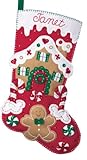 Bucilla Felt Applique Christmas Stocking Kit: Gingerbread House