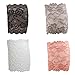 FAYBOX Women Lace Floral Boot Cuffs Leg Warmer Socks Pack of 4 Peach