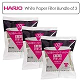 Hario VCF-02-100W White Paper Filter Bundle of 3 for 02 Dripper