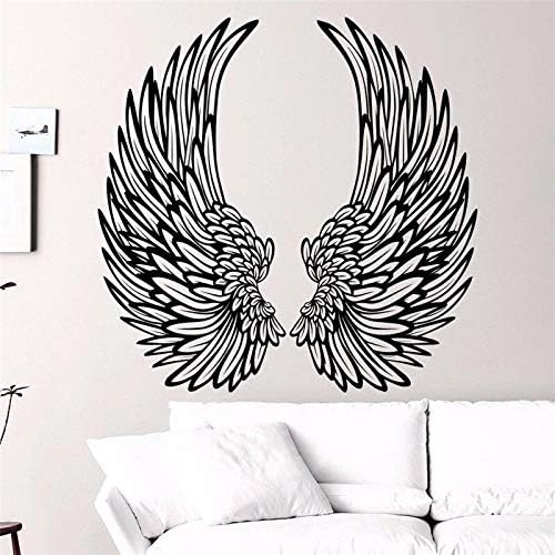 yiyitop Art Decoration Angel Wings Wall Art Decal Nursery Bedroom Home Window Decor Vinyl Sticker Living Room Wall 83 * 85cm
