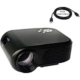 2018 Projector (Warranty Included), XINDA LCD LED Mini Multi-media Portable Video Projector Game Home Cinema Theater Support HD 1080P HDMI USB SD AV-0036B