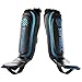 Sanabul Essential Hybrid Sleeve Kickboxing Shin Guards for MMA Shin Guards Muay Thai Shinguards - Blue, S/M