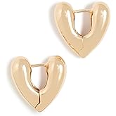 Annika Inez Women's Small Heart Hoops, Gold, One Size