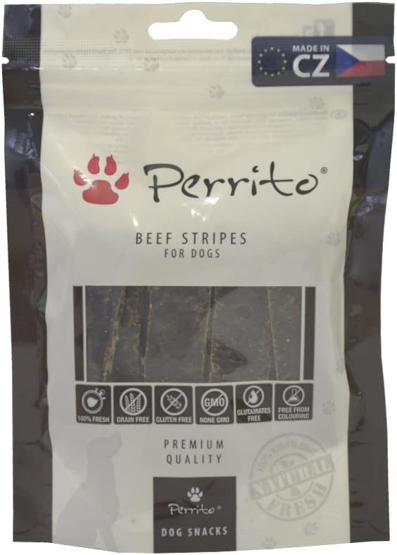 Perrito Hundelec Kerlies Beef Stripes (Pack of 10 x 100 g, 100 g (Pack of 10)