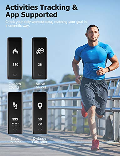 LETSCOM Fitness Tracker, Heart Rate Monitor, Pedometer Workout Tracker Smart Watch, Sleep Monitor, Step Counter, Calorie Counter, Distance Counter, IP67 Waterproof, Fitness Tracker for Kids Women Men