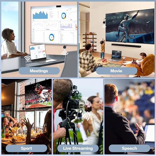 Wireless HDMI 4K, 5G Wireless HDMI Transmitter and Receiver with LED Display, 165FT/50M Wireless Extender for Streaming Audio and Video for Laptop, Box, Camera, PC to HDTV, Projector, Monitor