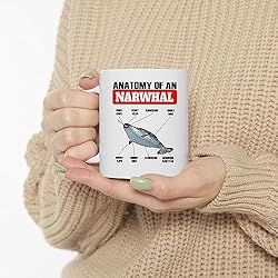 Lovesout Funny Narwhal Whale Anatomy Chart Coffee