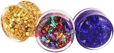 Lianrun Transparent Acrylic Double Flared Ear Plugs Expander Stretcher Tunnels Gauges 2g-5/8"