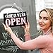 Open Closed Sign, Reversible - Door Hanging, 10 x 6, Made in USA