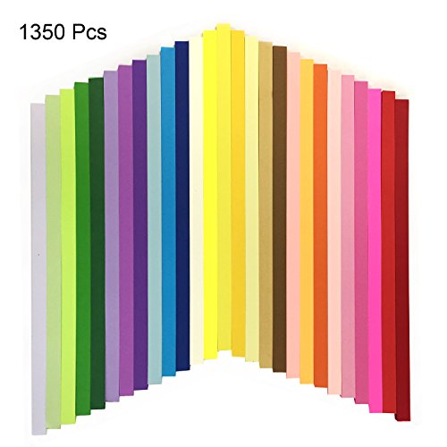 Wartoon Double Sided Origami Stars Paper and Single Sided Floral and Four-Leaf Clover Paper Set, 2150 Sheets