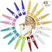 YOFOBU 48 Pack Plastic Kazoos Musical Instruments with 48pcs Kazoo Flute Diaphragms Assorted Color Party Favors Gifts Kazoo Random 8 Colors