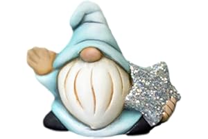 CERAMICS IN MONTANA Paint Your Own Gnome Ornament, Ready to Paint Christmas Ceramic Bisque (Star Right)