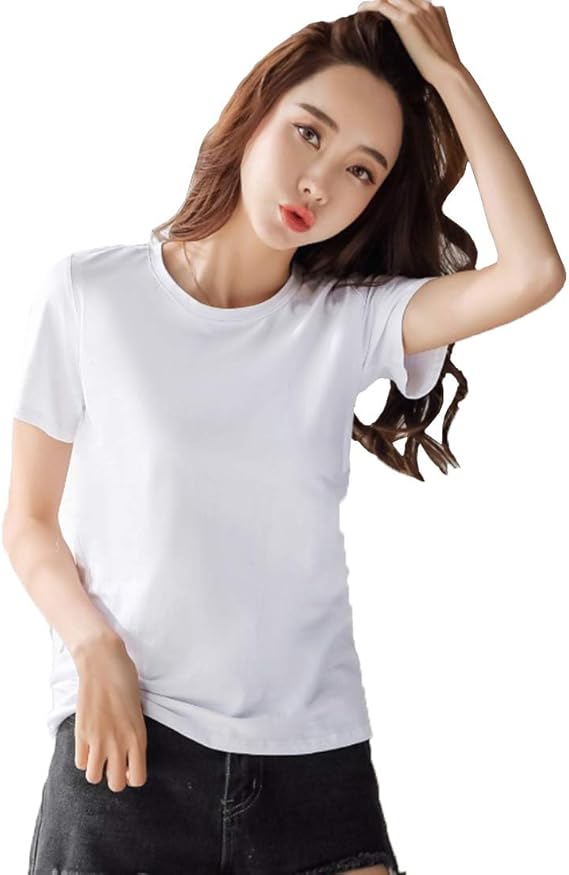 Amazon レディース Tシャツ 半袖 シンプル カットソー きれいめ トップス 無地 薄手 おしゃれ S Xl 丸ネック Tシャツ カットソー 通販