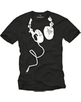 Retro DJ T-Shirt Herren - Kassette & Turntable 3D Design Aus Baumwolle