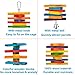 Coppthinktu Bird Toys, 2 Pack Parrot Bird Chew Toy with Bell, Parrot Bird Chew Toy Multicolored Wooden Block Bite Toys, Wooden Block Bird Parrot Toys for Small and Medium Birdsthumb 1