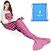 yashidali Wearable Mermaid Tail Blanket Crochet, All Seasons Warm Knitted Bed Blankets Sofa Living Room Quilt for Kids and Adults, Fish-Scales Pattern, 70.9