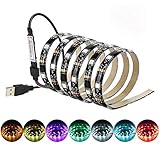 Tv Led Strip Lights RGB USB HDTV Backlight Kit for 24 32 40 75 Inch TV Back Lights with RF Remote (13.1ft)