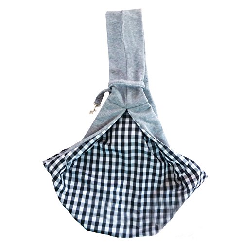 Pet Sling Carrier, Pets Travel Shoulder Bag for Dogs Puppy Cats Small Animals up to 10 Lbs, Breathable, Comfortable, Hands-Free, Reversible, Machine Washable (Grey)