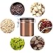 Airtight Coffee Container Storage Canister,Stainless Steel Coffee Beans Ground for Fresher Container Built-in One Way Valve(16oz, Brown)