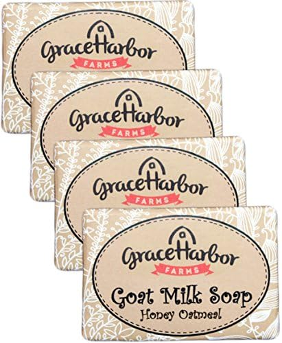 Goat Milk Soap (4-Four Ounce Bars) Honey Oatmeal
