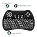 Rechargable mini keyboard，Tripsky H9 2.4GHz Backlit Mini Wireless Keyboard, Handheld Remote with Touchpad Mouse for Android TV Box, Windows PC, HTPC, IPTV, Raspberry Pi, XBOX 360, PS3, PS4(Black)