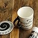 SDBING Musician Coffee MUG with Lid Staves Music Notes