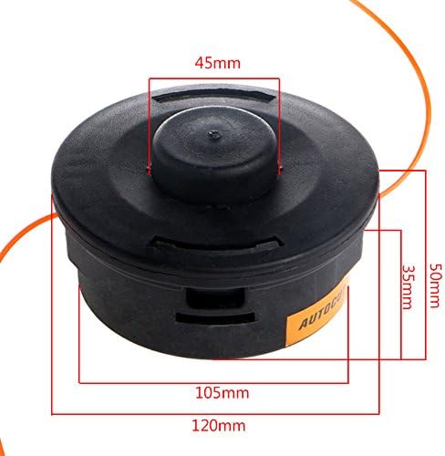 Electric garden mower with a blade attachment resembling a human head, designed as an alternative for cutting grass.