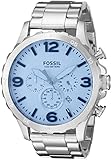 Fossil Men's JR1509 Nate Chronograph Crystal Blue Stainless Steel Watch