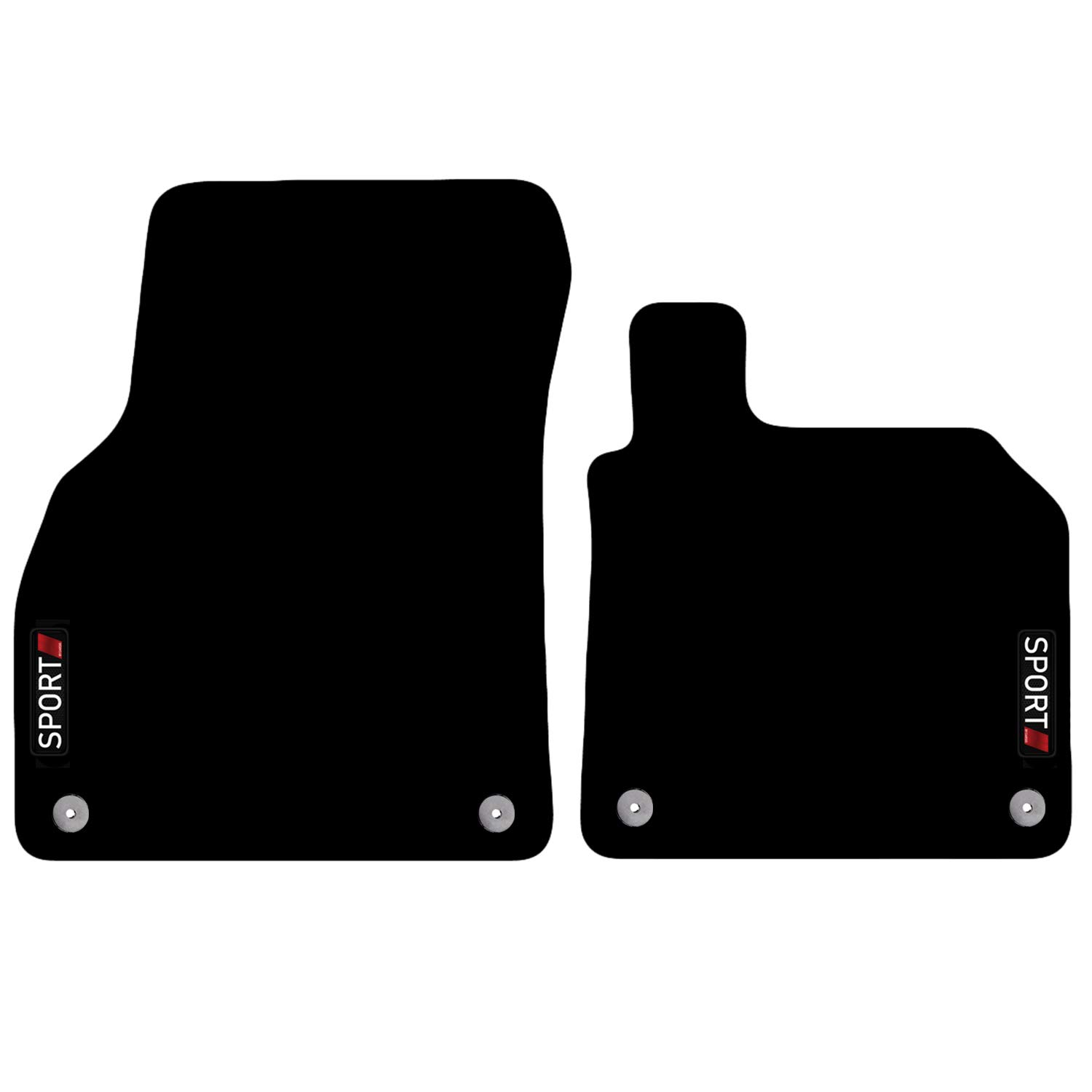 Carsio Carpet Car Mats For Audi TT Convertible MK3 2014 onwards with Sport logo Tailored Fit Floor Mat Complete Accessory Custom Fitted - All Weather, Anti-Slip Backing & Black Trim