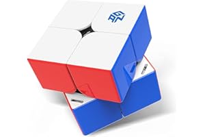 GAN 251 M Leap, 2x2 Magnetic Speed Cube Stickerless 251 Mini Cube 63 Magnets Puzzle Toy for Beginner, UV Version
