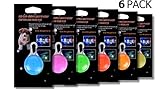 Waterproof SpotLit Dog/Cat Collar Light,FZR Legend Safety Dog Collar Led Light 6 Pack Bundle (Blue + Orange + Pink + Yellow + Red + Green) Dog Lights for Night Walking | Battery Included (Pack of 6)