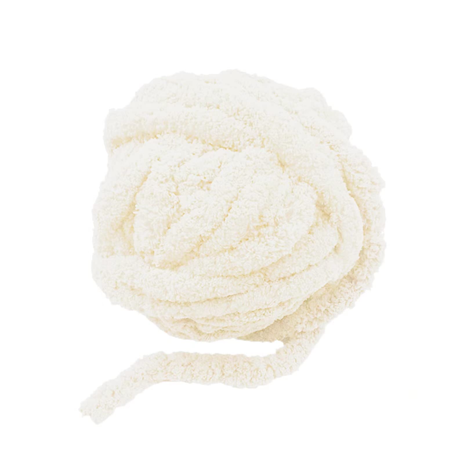 Photo 1 of Chunky Yarn for Arm Knitting Blanket Ivory Chunky Chenille Yarn