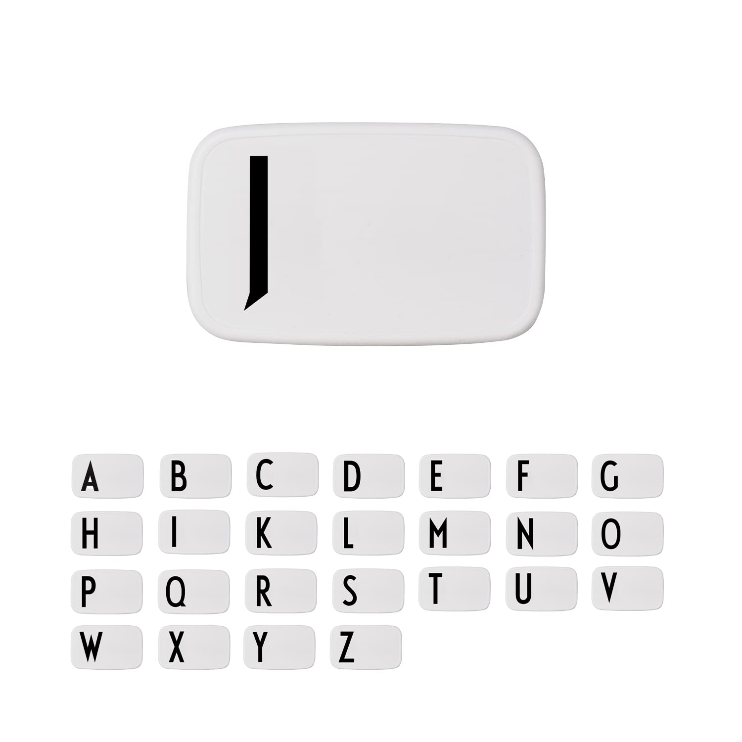 Design Letters Personal Lunch Box White | Personalised Food Storage Container for Men, Women, Girls and Boys | White Lunch/Food Box for Travel | Use as Sandwich Box | Dishwasher & Microwave Safe