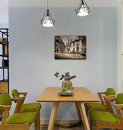 guiguziyishu Canvas Wall Art RetroParis Eiffel Tower Canvas Art Romantic City Paintings Prints On Canvas Paris Decor for Bedroom Living Room Bathroom Kitchen Home Decor Ready to Hang