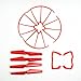 AVAWO Upgraded 4 Colors for Syma X5 X5C X5C-1 Spare Parts Main Blade Propellers & Motor & Propeller Protectors Blades Frame & Landing Skid Included Mounting Screws for RC Mini Quadcopter Toy