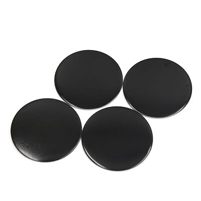 uxcell 4Pcs Black Aluminium Alloy 40mm Dia Car Wheel Center Hub Cap Emblem Sticker