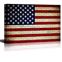Canvas Wall Art Flag Day Theme Canvas Prints Home Artwork Decoration for Living Room Bedroom - 12x18 inches