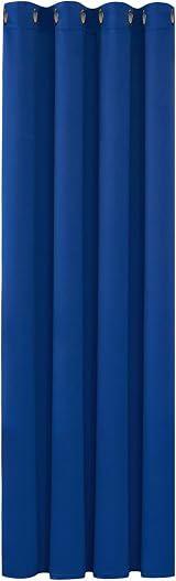 Deconovo Royal Blue Thermal Curtain 52x72 Energy Saving Eyelet Panel view 1