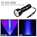 YOUTHINK Black Light, 51 LED Flashlights for Home &Hotel Inspection, Portable Black Light for Pet Urine Detection,Dry ,Bed Bug, Matching with Pet Odor Eliminator
