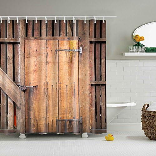 Shower Curtain by FreeLands, Mildew Resistant Fabric Shower Curtains, Antibacterial, Waterproof Colorful Bathroom Curtains with 12 Hooks, 70x70 inches