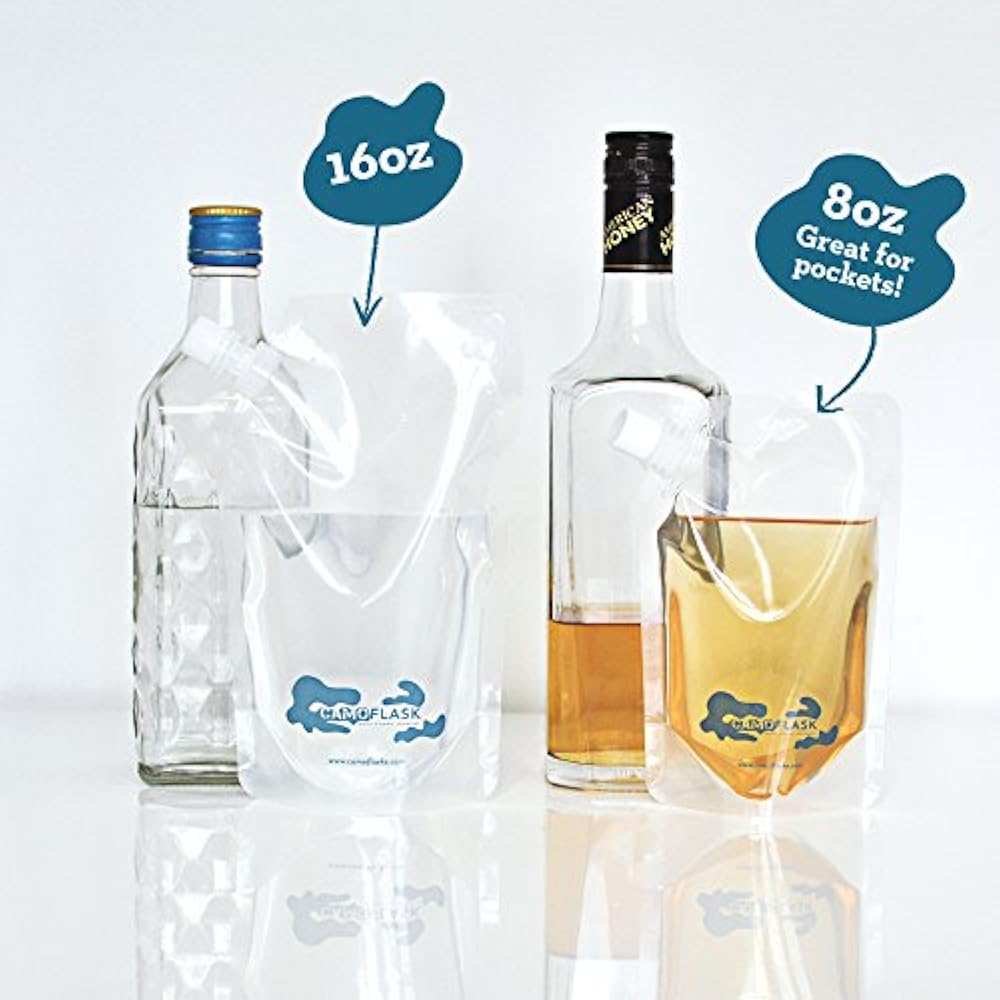 Premium Sneak Alcohol Travel Flask Cruise Kit Concealable Plastic