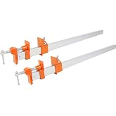 Jorgensen 24-Inch Aluminum Bar Clamps, 1000 lbs Clamping Force, 2-Pack | Secure Locking Design, Lightweight Clamps for Glue-Ups, Furniture Assembly &amp; Woodworking Projects