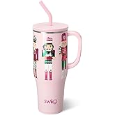 Swig Life 40oz Mega Mug, 40oz Tumbler with Handle and Straw, Extra Large Insulated Tumblers, Cup Holder Friendly Nutcracker Travel Mug (Sugar Plum Soldiers)