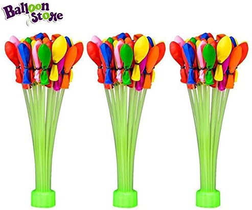 3 Bunches of 37 Each Bunch O Balloons - Magic Water Balloons Easy Fill in 60 Seconds TOTAL 111 Balloons Ready For Party Summer Outdoor Pool by Balloon Store