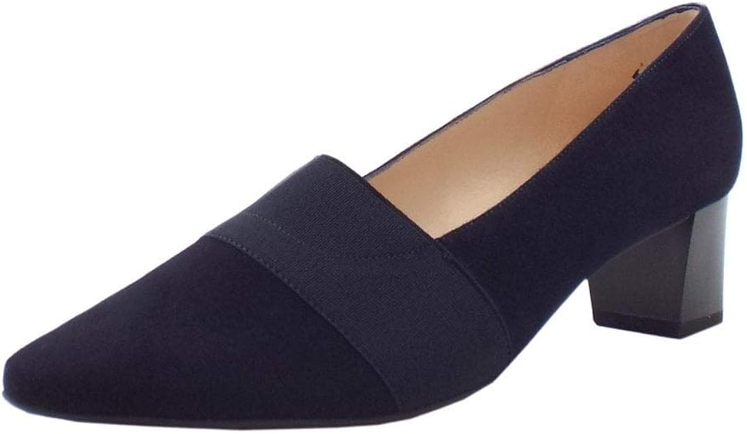 Peter Kaiser Birja Mid Heel Wide Fit Court Shoes in Navy