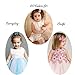Baby Hair Clips and Bows 2 Inch Fully Lined Tiny Barrettes for Baby Girls Toddler Infants and Kids (Set 5)
